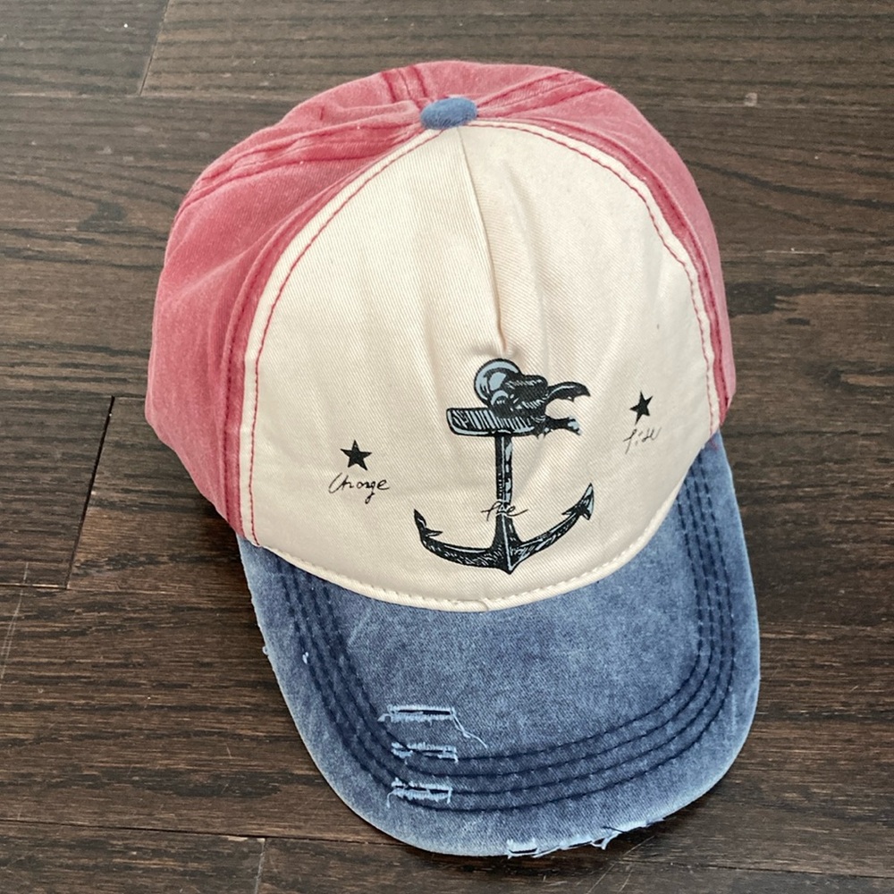 Distressed Hat 🧢 Anchor ⚓️ made in China